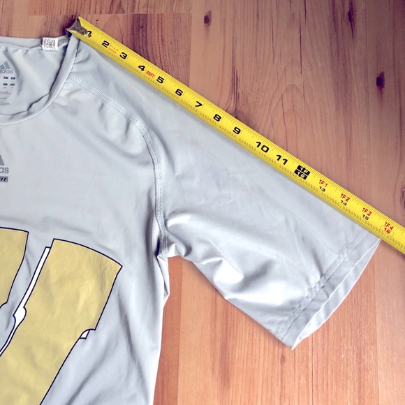 ADIDAS TechFit Powerweb ClimaLite Shirt Large Gray Half Sleeve Active Top Men’s - Picture 11 of 16